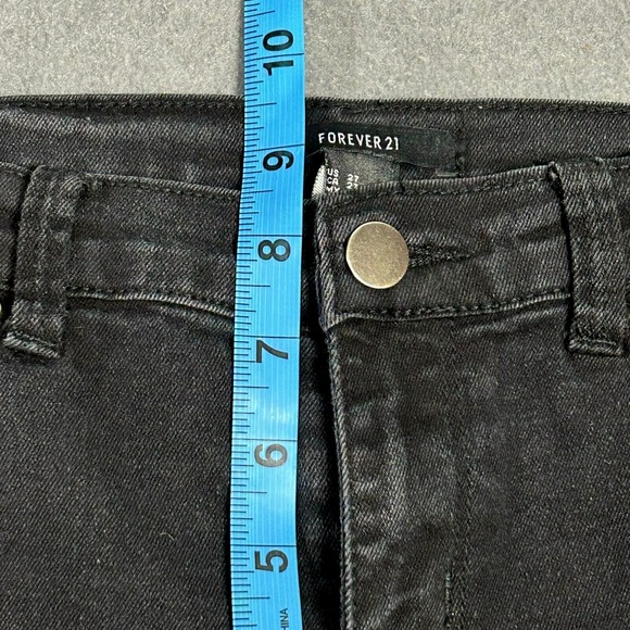 Forever 21 Jeans Womens Size 27 Black Stretch Denim  Skinny Leg Mid Rise‎ - Picture 13 of 14